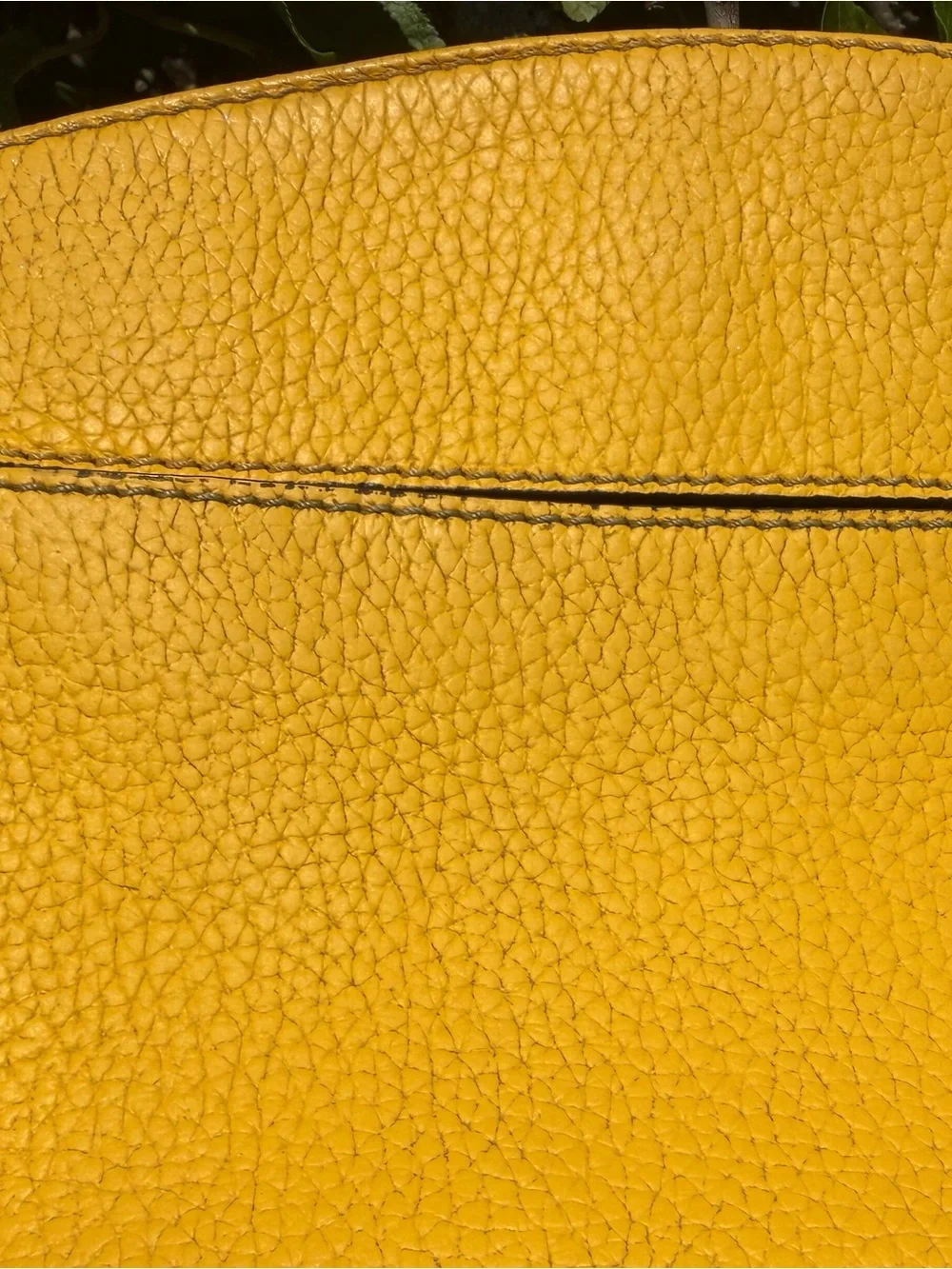 Dooney & Bourke Bright Yellow Pebble Leather Crossbody